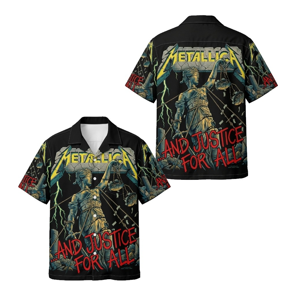Hawaiian Shirt Metallica And Justice For All Album Art Black 3 - Fadebrick.com