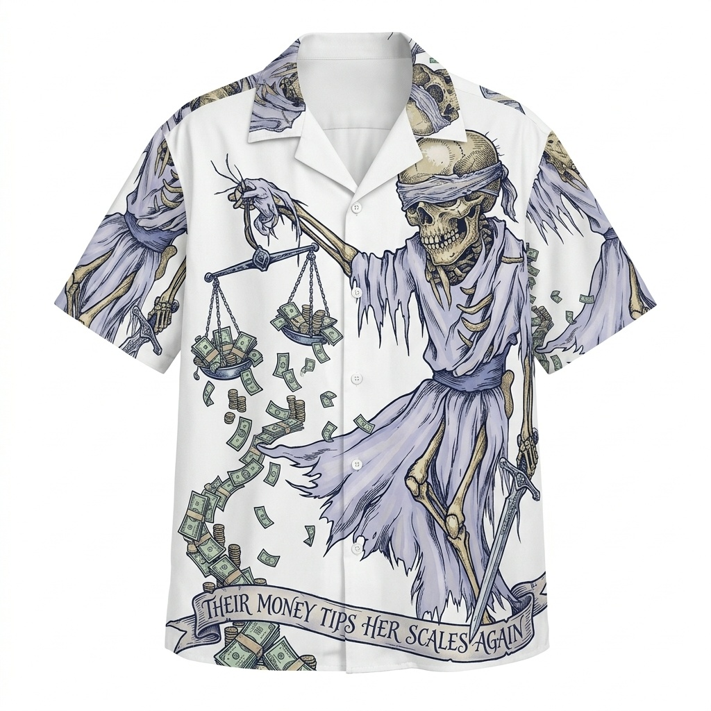 Skeleton Blind Justice Hawaiian Shirt White 1 - Fadebrick.com