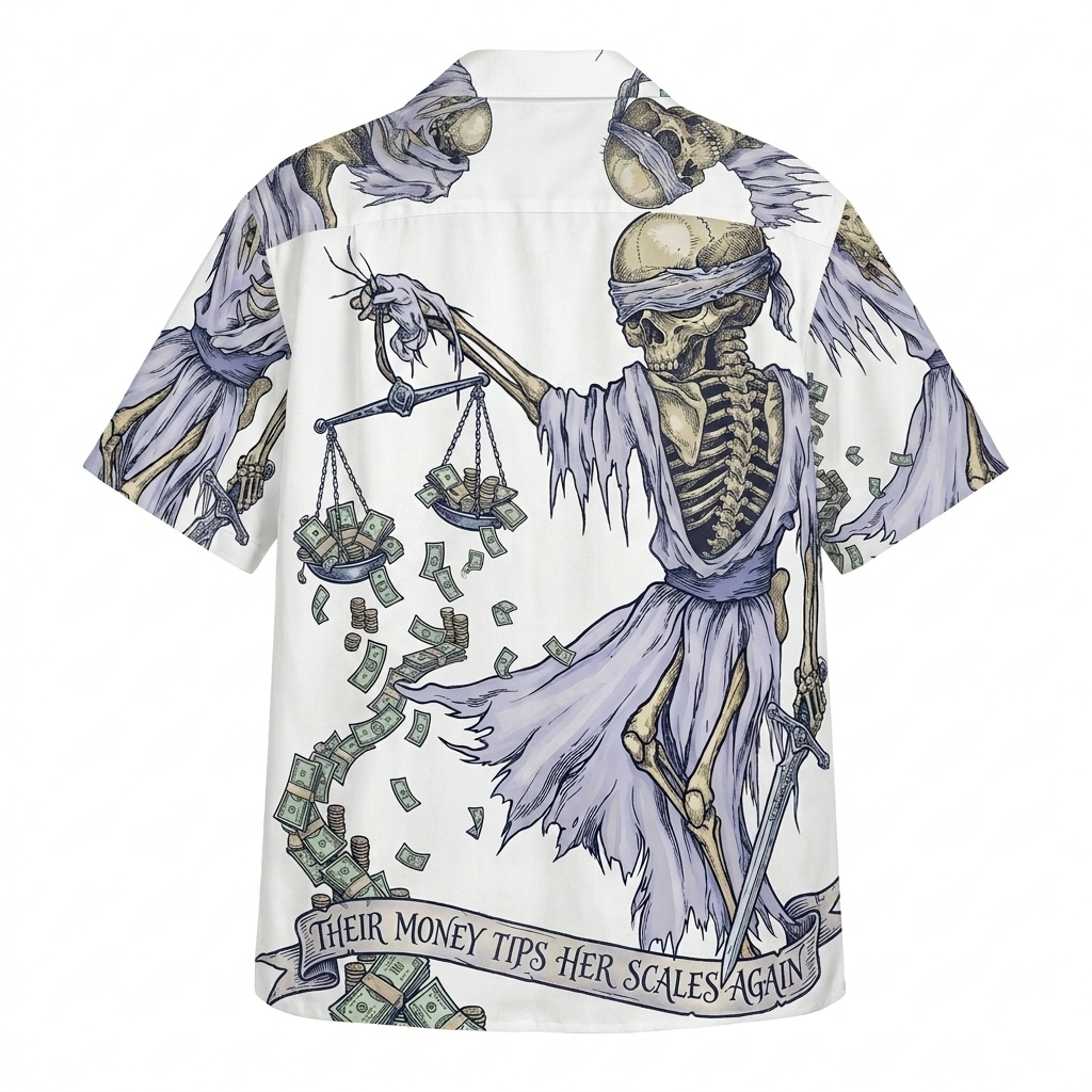 Skeleton Blind Justice Hawaiian Shirt White 2 - Fadebrick.com