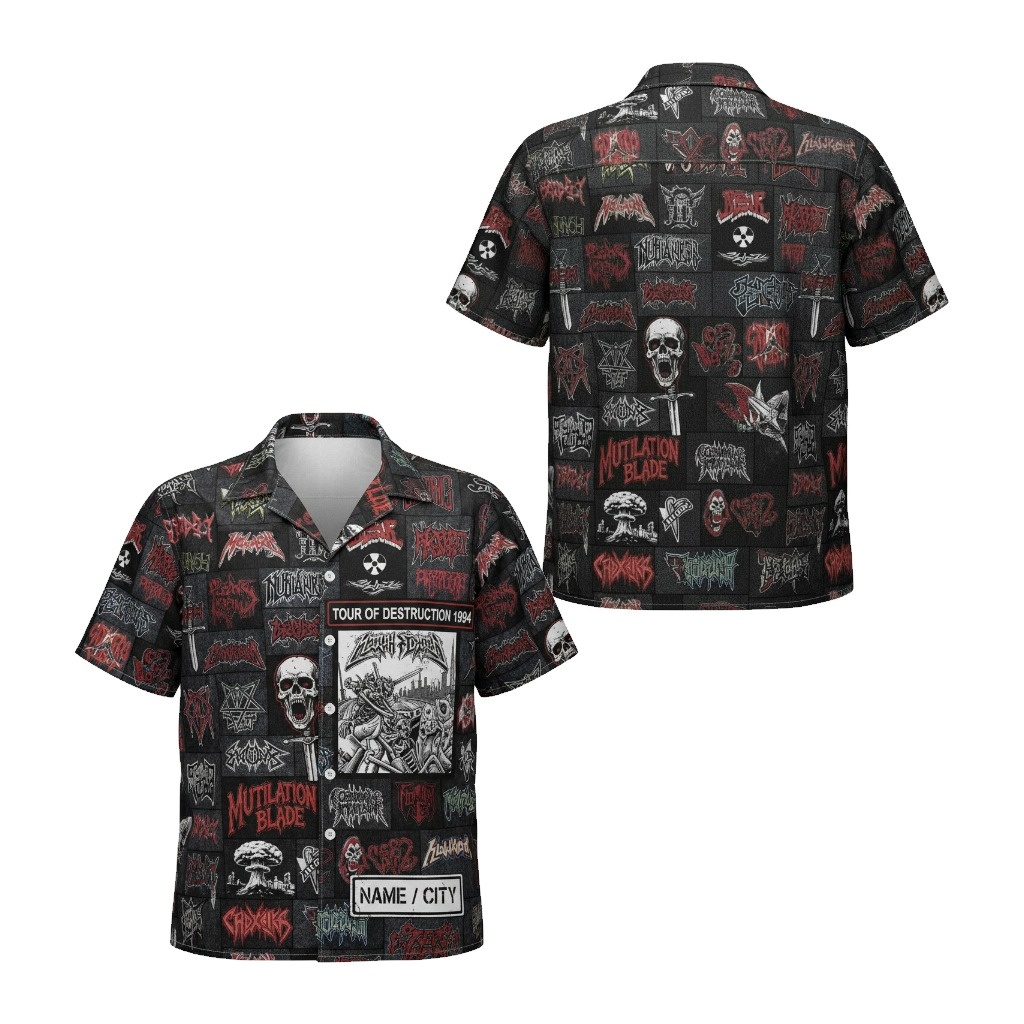 Black Metal Tour Destruction Hawaiian Shirt - Fadebrick.com