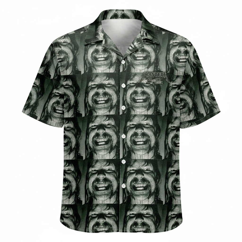 Dark Green Master Of Puppets Hawaiian Shirt Men Metal Rock Front - Fadebrick.com