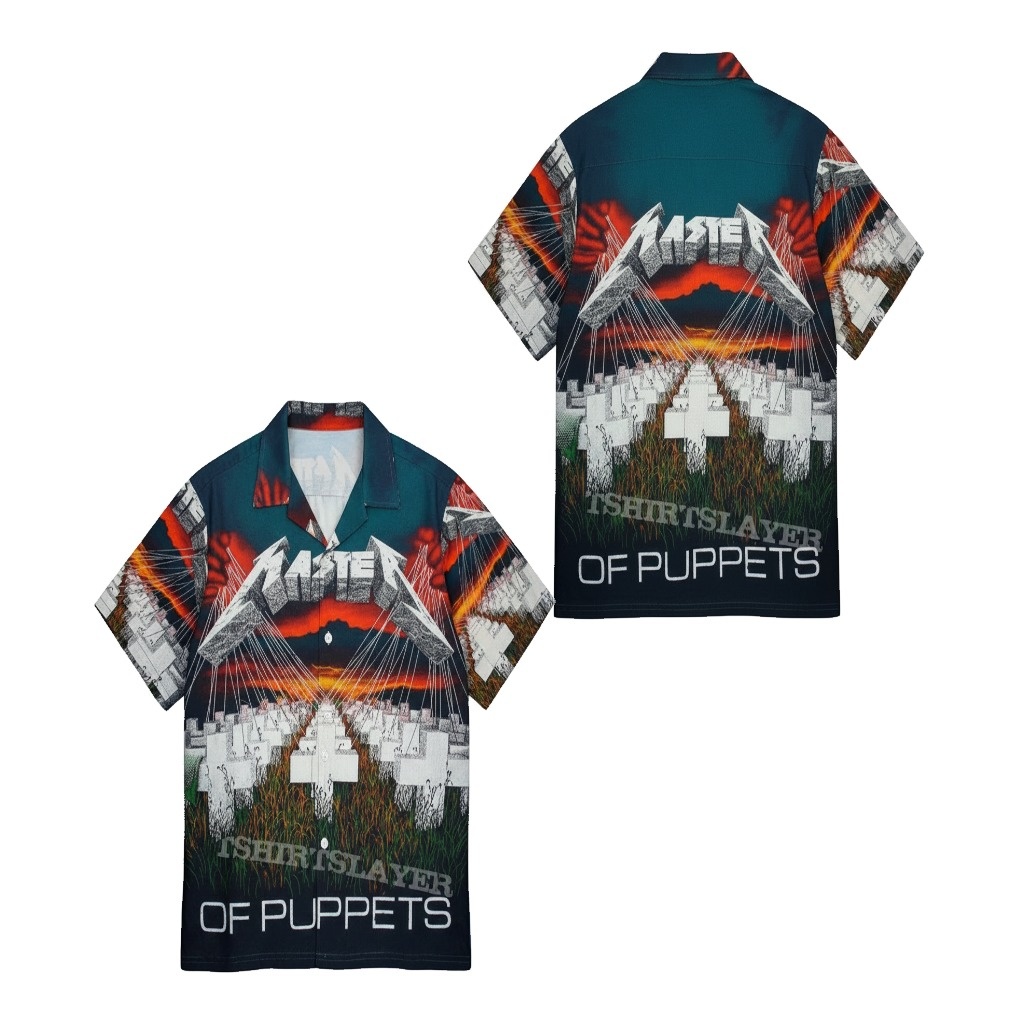 Metallica Master Of Puppets Graphic Print Short Sleeve - Fadebrick.com