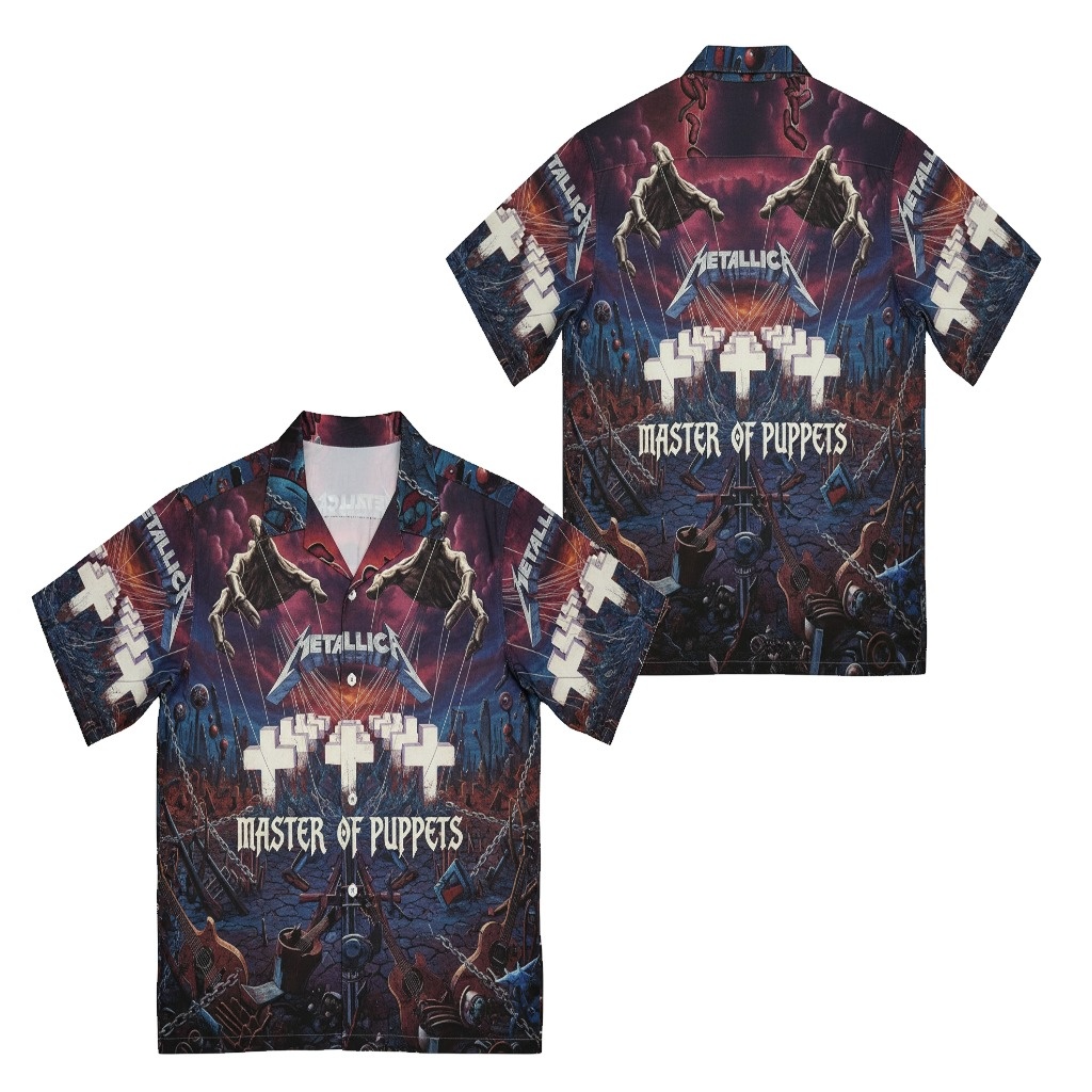 Metallica Master Of Puppets Hawaiian Shirt Dark Design - Fadebrick.com