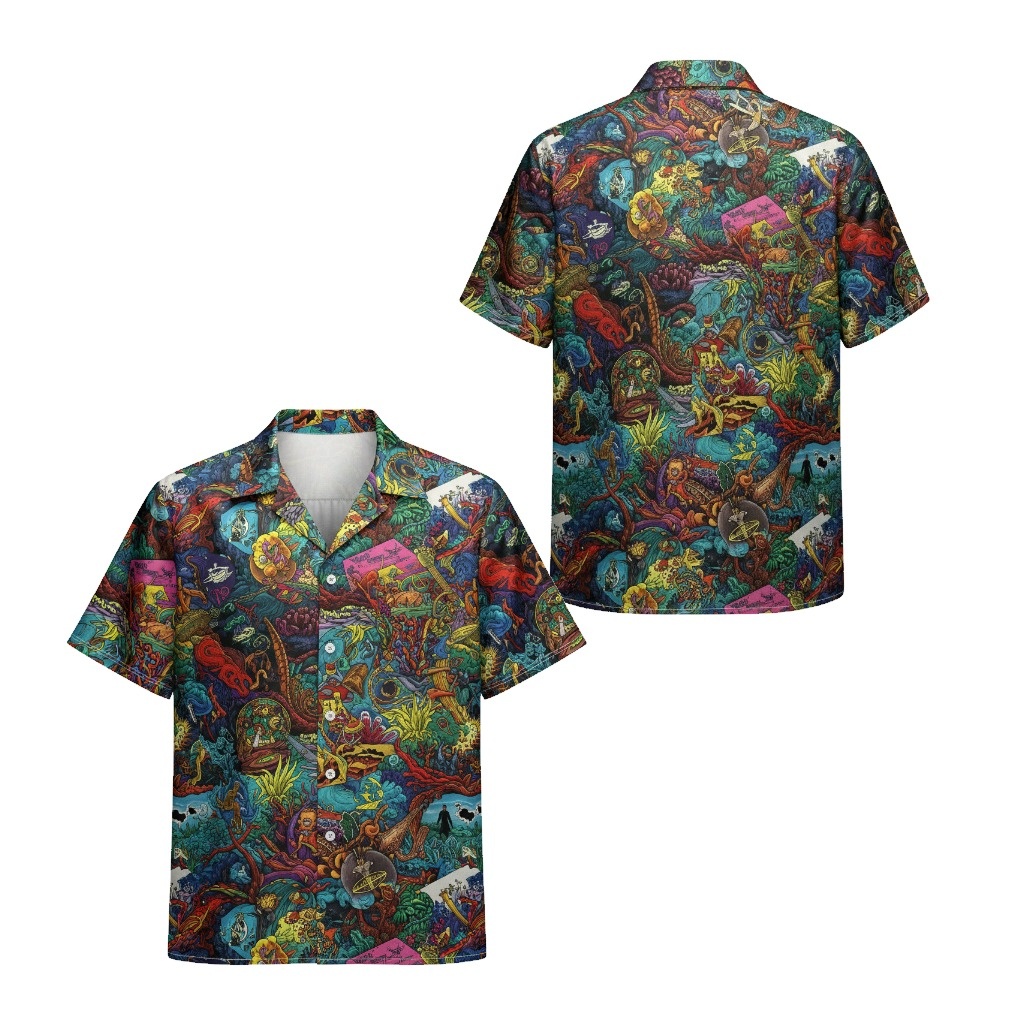 Vibrant Underwater Fantasy Hawaiian Shirt Multi Color Front Back - Fadebrick.com