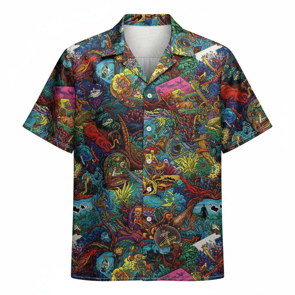 Vibrant Underwater Fantasy Hawaiian Shirt Multi Color Front - Fadebrick.com
